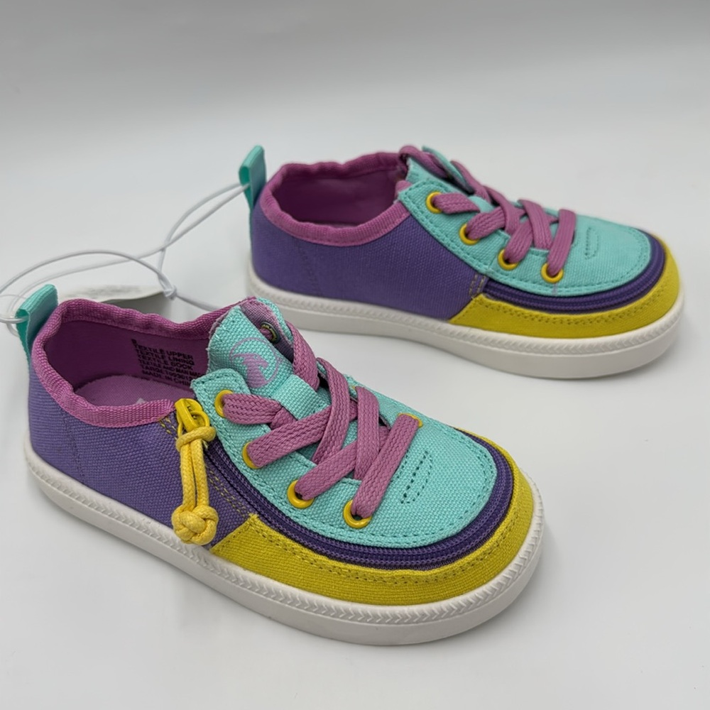 NWT BILLY Footwear Harbor Essential Low Top Purple/Green Toddler Girls Size 9 - Picture 4 of 11